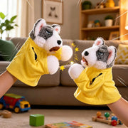 Funny with Sound Boxing Dog Doll Battle Kids Gifts Husky Vocal Hand Puppet Plush Interactive Toy