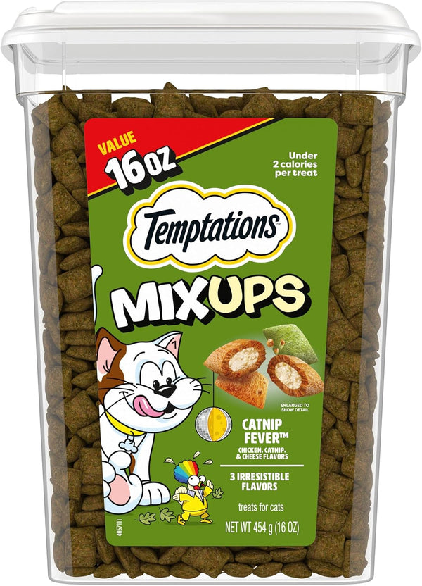 Mixups Crunchy and Soft Cat Treats, Catnip Fever, 16 Oz