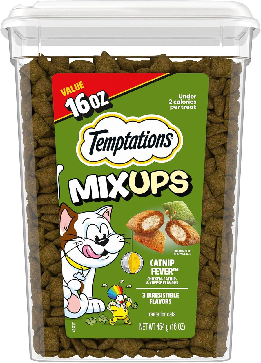 Mixups Crunchy and Soft Cat Treats, Catnip Fever, 16 Oz