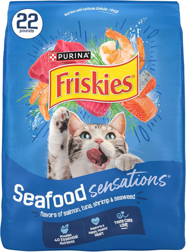 Purina Seafood Sensations Dry Cat Food, 22 Lb Bag