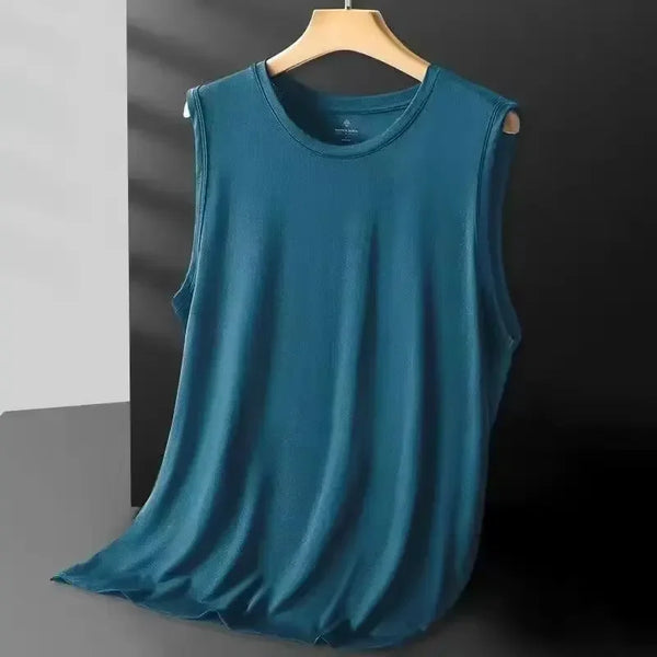 Men'S Ice Silk Mesh Vest Lightweight Sports Summer Wear Sleeveless T-Shirt