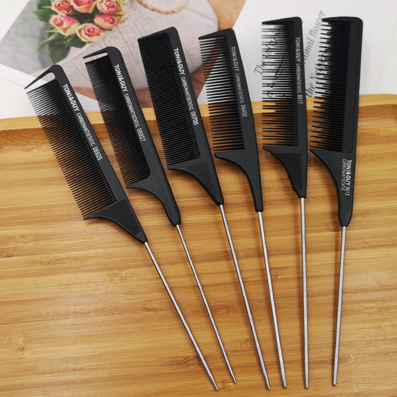Professional Hair Tail Combs Stainless Steel Salon Cut Styli