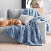 Bedsure Blue Checkered Fleece Throw Blanket for Home Decor Gifts,50"×60"
