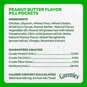 Greenies Pill Pockets Large Size Dog Treats, Peanut Butter, 15.8 Oz
