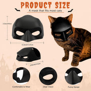 Cat Bat Mask, Funny Cat Helmet & Cat Hat Cosplay Costume, Adjustable Pet Mask for Halloween, Party, Photo Props, Lightweight Comfortable Cat Costume Accessories for Cats & Small Pets（Black