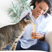 Churu Cat Treats, Lickable, Squeezable Creamy Purée Cat Treat with Green Tea Extract & Taurine, 0.5 Ounces Each Tube, 50 Tubes, Tuna & Chicken Variety