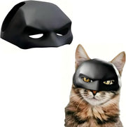 Cat Bat Mask for Halloween - Lightweight Funny Pet Costume, Easy to Wear Cosplay Party Accessory for Cats & Kittens (Black, 1 Pack)
