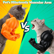 Cat Toys Muscle Arms, Funny Printed Cat'S Neck Arm with Muscle, Cats Costume Accessory for Pet Dress-Up, Cosplay, Christmas Parties & Photos (Green)