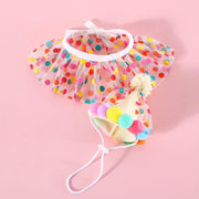 Cat Dog Princess Costumes Cat Birthday Hat and Scarf Pet Birthday Bandana