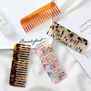 Korean Fashion Design Hair Comb Wide Teeth Acetate Hairdressing Comb Anti-Static Massage Hairbrush Colorful Hair Styling Tools
