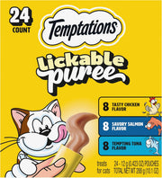 Creamy Puree Cat Treats, Chicken, Salmon & Tuna, 24 Count