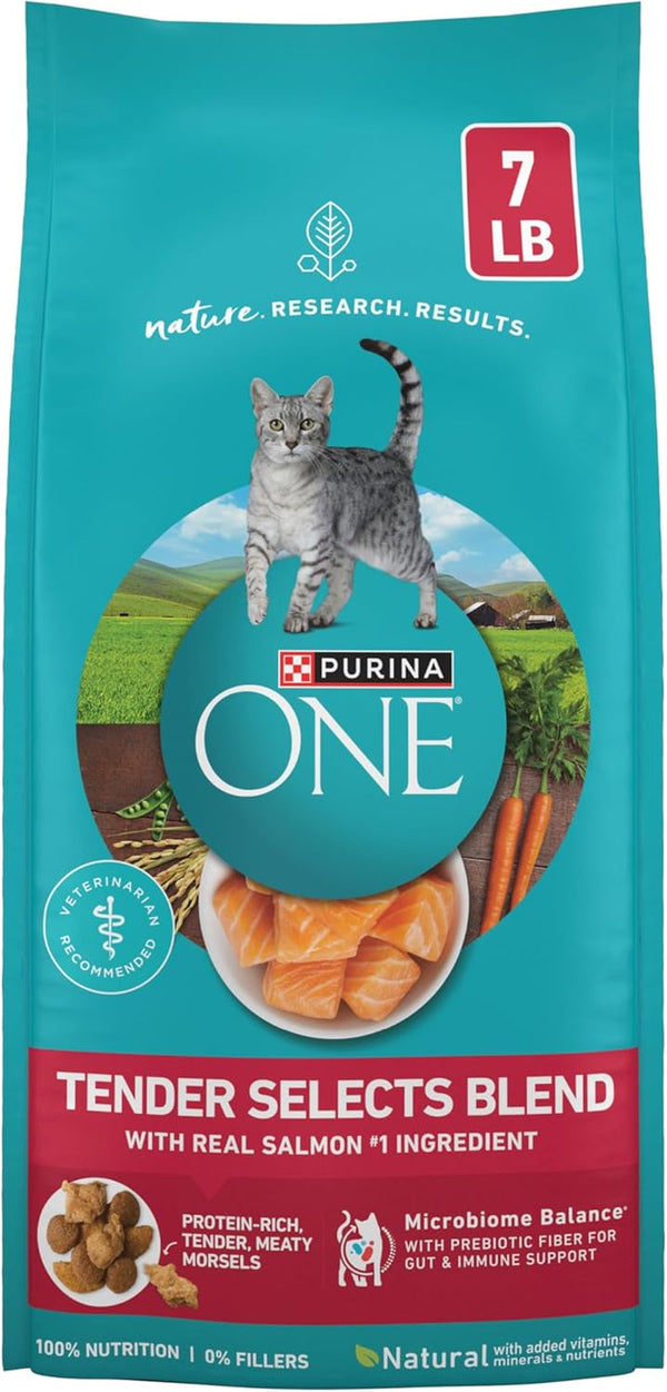 Tender Selects Dry Cat Food, Salmon, 7 Lb Bag