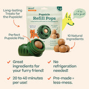 Pupsicle Peanut Butter & Beef Refill Pops Dog Treats, Large, 7 Count