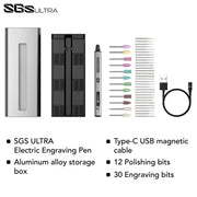 SGS Engraving Pen Cordless Rotary Tool Kit Electric Mini Grinder with 42 Bits for Crafts Metal Wood Glass Carving