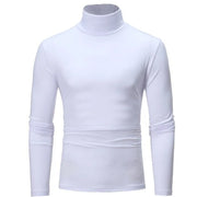 1/2Pcs Autumn Winter Men'S High Neck T-Shirt Slim Fit Fashion High Elastic Long Sleeve Casual Breathable Apparel Pullover