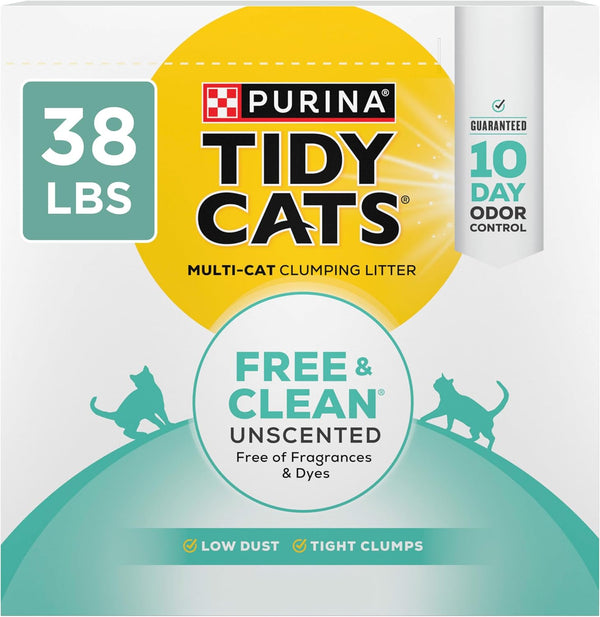 Free and Clean Unscented Clumping Cat Litter, 38 Lb Box