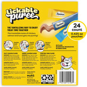 Creamy Puree Cat Treats, Chicken, Salmon & Tuna, 24 Count