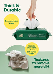 Dog Wipes for Paws & Butt, Deodorizing, Unscented, 100Ct