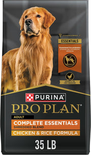 Purina Pro Plan Complete Essentials Chicken & Rice Dry Dog Food, 35 Lb Bag
