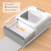 RFID Automatic Cat Feeder with Collar Sensor, Anti-Stealing Food Dispenser with Sealed Lid for Wet Dry Food and Different Diet for Multi-Pet Home, Auto Pet Feeder for Cats & Small Dogs, White