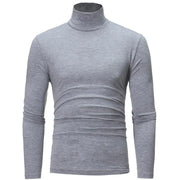 1/2Pcs Autumn Winter Men'S High Neck T-Shirt Slim Fit Fashion High Elastic Long Sleeve Casual Breathable Apparel Pullover