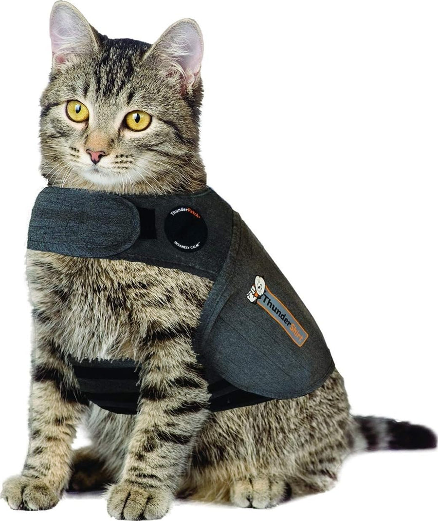 Classic Cat Anxiety Jacket, Heather Gray, Medium (9 to 13 Lbs), THU-009