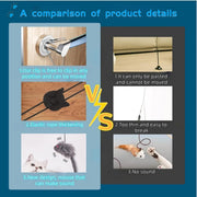 Hanging 2Pcs Cat Toys for Indoor Cats, Self-Play Hanging Door Cat Mouse Toys for Indoor Cats Kitten,Interactive Cat Mice Toys with Bell for Hunting Exercising Eliminating