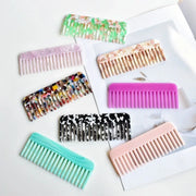 Wide Teeth Acetate Hair Combs Anti-Static Massage Hair Brush Hairdressing Colorful Hairdress Salon Styling Traveling Accessories
