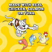 Creamy Puree Cat Treats, Chicken, Salmon & Tuna, 24 Count