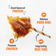 Wings Long-Lasting Dog Treat Made with Real Protein, 12 Oz
