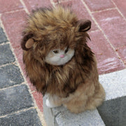 Lion Mane Wig for Cats and Dogs, Funny Pet Cat Costumes for Halloween Christmas, Furry Pet Clothing Accessories