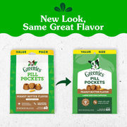 Greenies Pill Pockets Large Size Dog Treats, Peanut Butter, 15.8 Oz