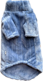 Blue Coral Fleece Sweater for Sphynx Cat Clothes Coat for Hairless Cats