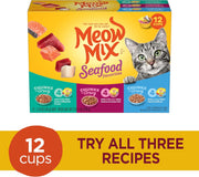 Seafood Favorites, Wet Food Variety Pack, 12 Cups