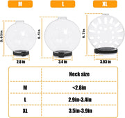Cat Transparent Muzzle with Breathable Hood, Adjustable Kitten Helmet(L)